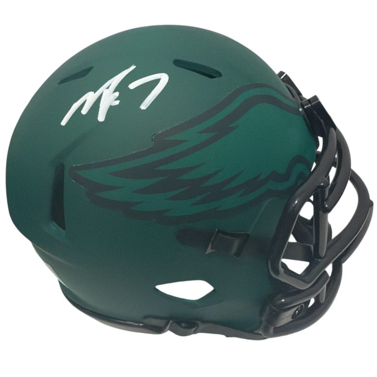 Michael Vick Signed Philadelphia Eagles Rave Mini Helmet JSA Witness COA