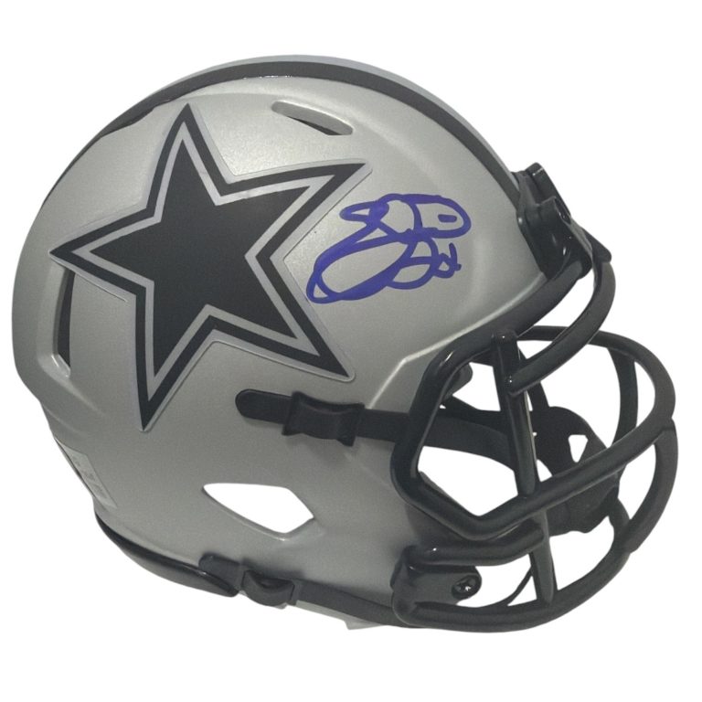 Emmitt Smith Signed Dallas Cowboys Rave Mini Helmet Prova + JSA COA