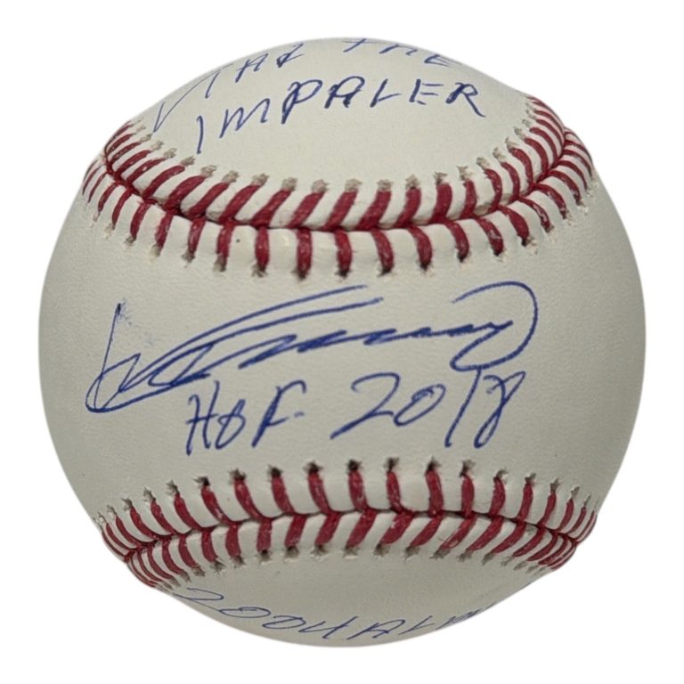 Vladimir Guerrero Sr Signed Autographed ROMLB Baseball w/ 3x Insc JSA COA Angles