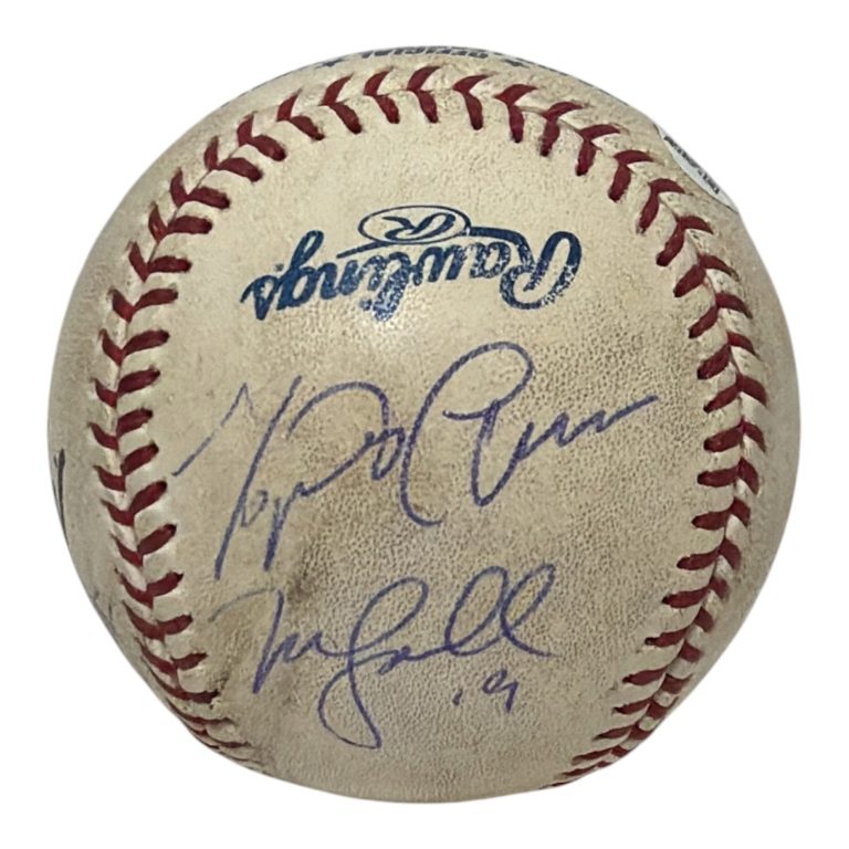 Miguel Cabrera Mike Lowell + Marlins Team Game Used ROMLB Baseball JSA COA