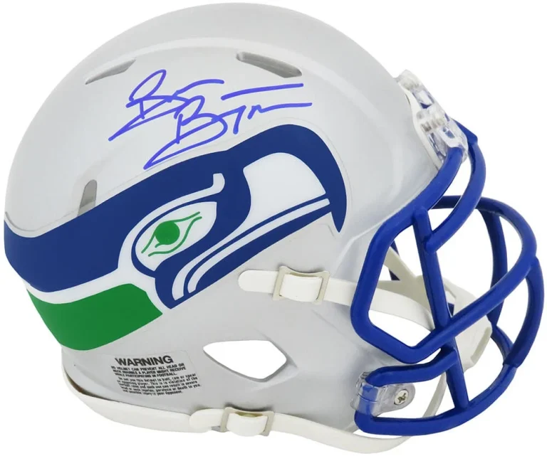 Brian Bosworth Signed Seahawks T/B Riddell Speed Mini Helmet  - (SCHWARTZ COA)