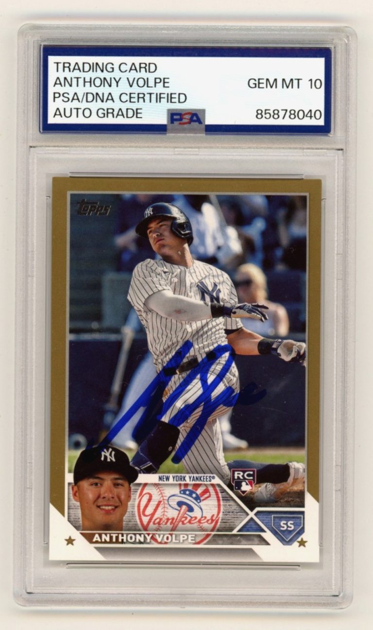 Anthony Volpe 2023 Topps Series 2 #460 Gold Parallel Signed RC /2023 PSA 10 Auto