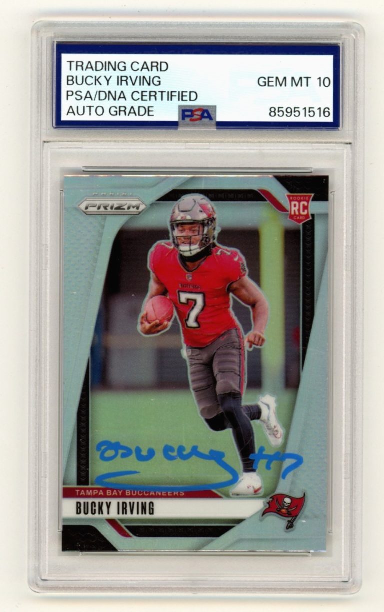 Bucky Irving Signed 2024 Panini #316 Silver Prizm Rookie RC PSA 10 Auto