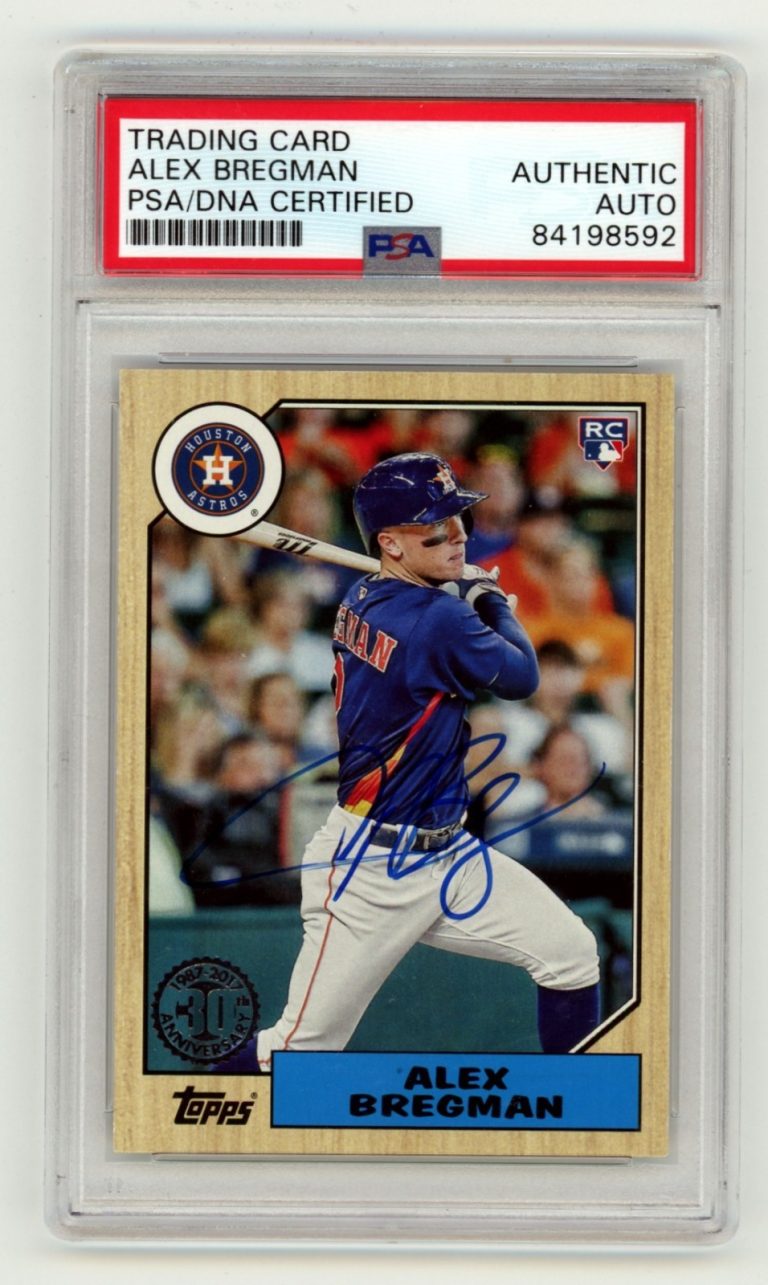 Alex Bregman 2017 Topps 30th Anniversary Signed Auto RC PSA Authentic Auto