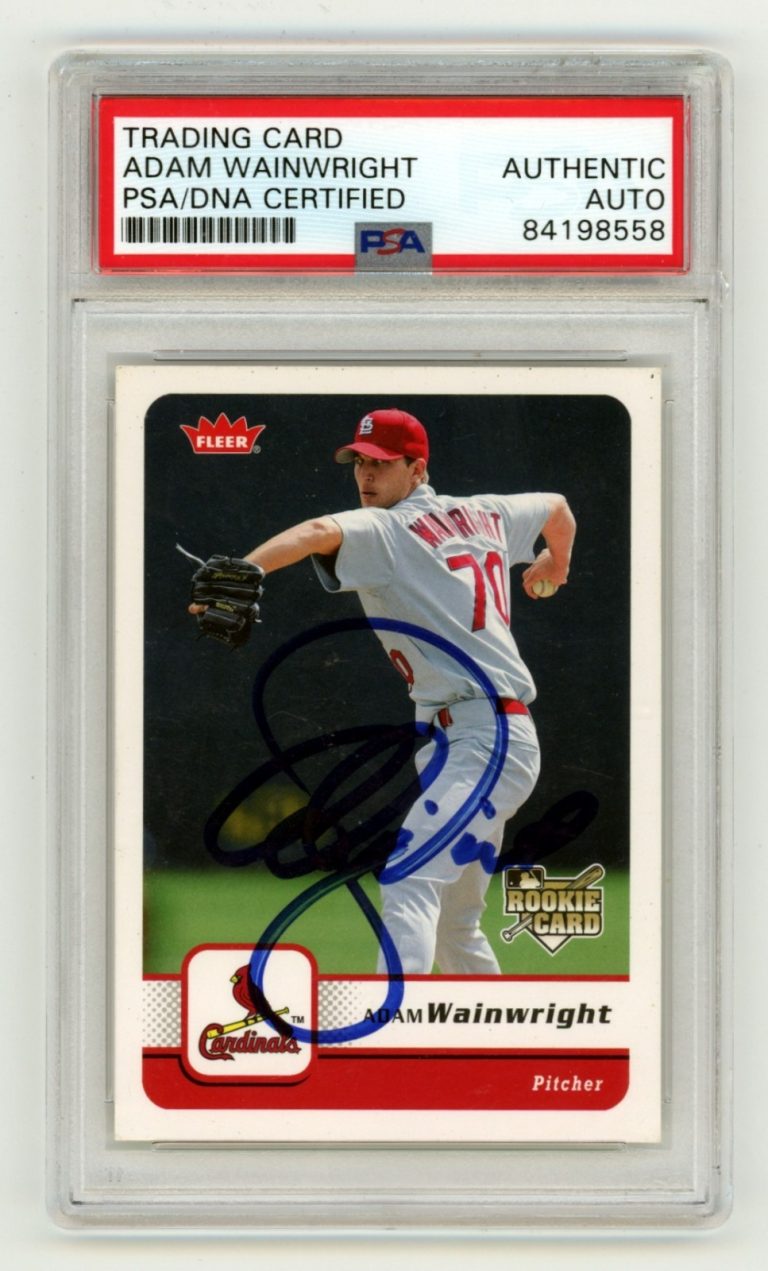 Adam Wainwright 2006 Fleer 87 Signed Auto Rookie RC PSA Authentic Auto Cardinals