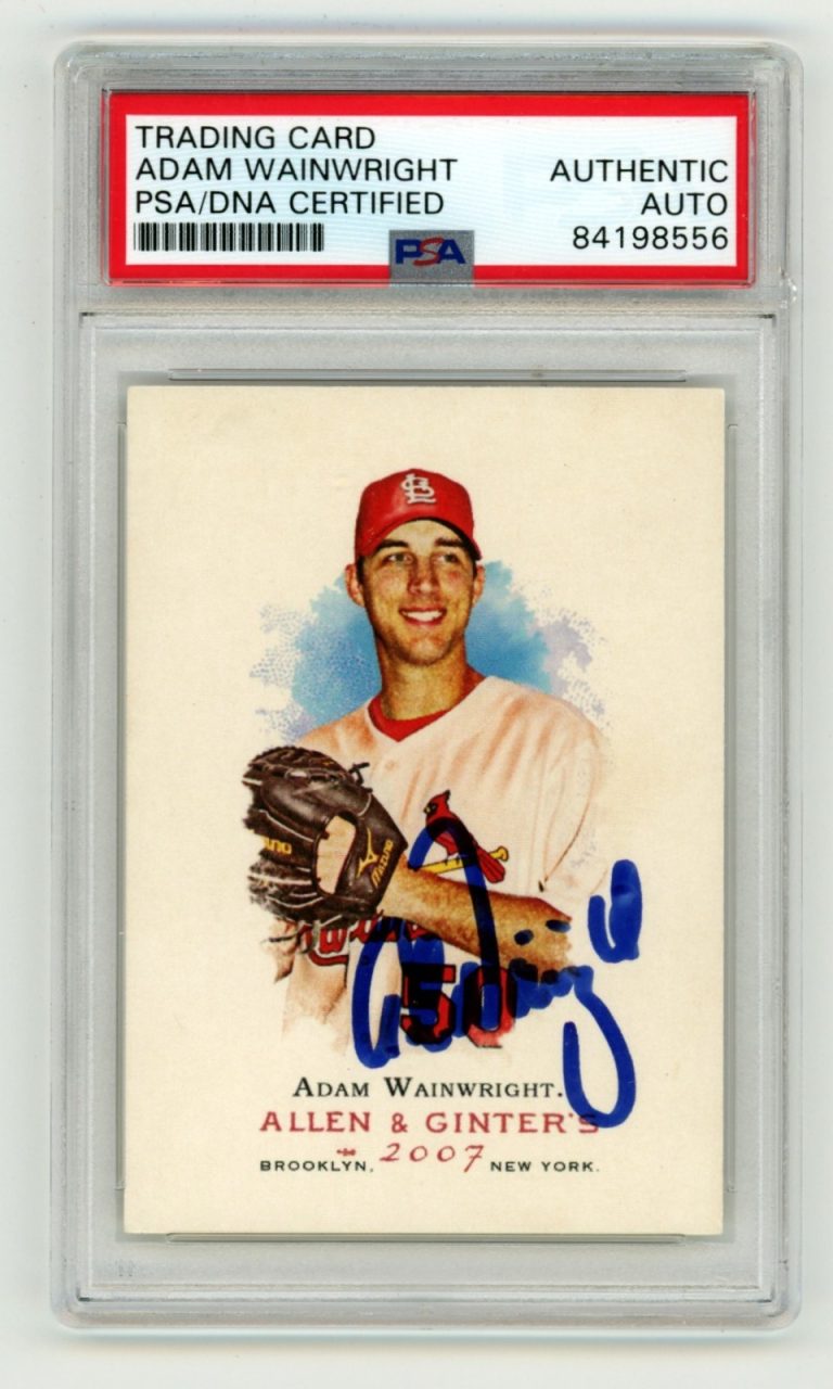 Adam Wainwright 2007 Topps Allen & Ginter #21 Signed Auto PSA Authentic Auto