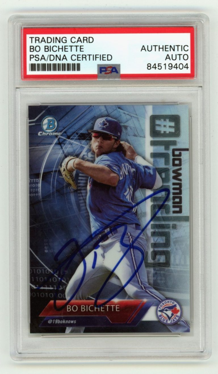 Bo Bichette 2018 Bowman Chrome Trending Refractor Auto RC PSA Authentic Auto