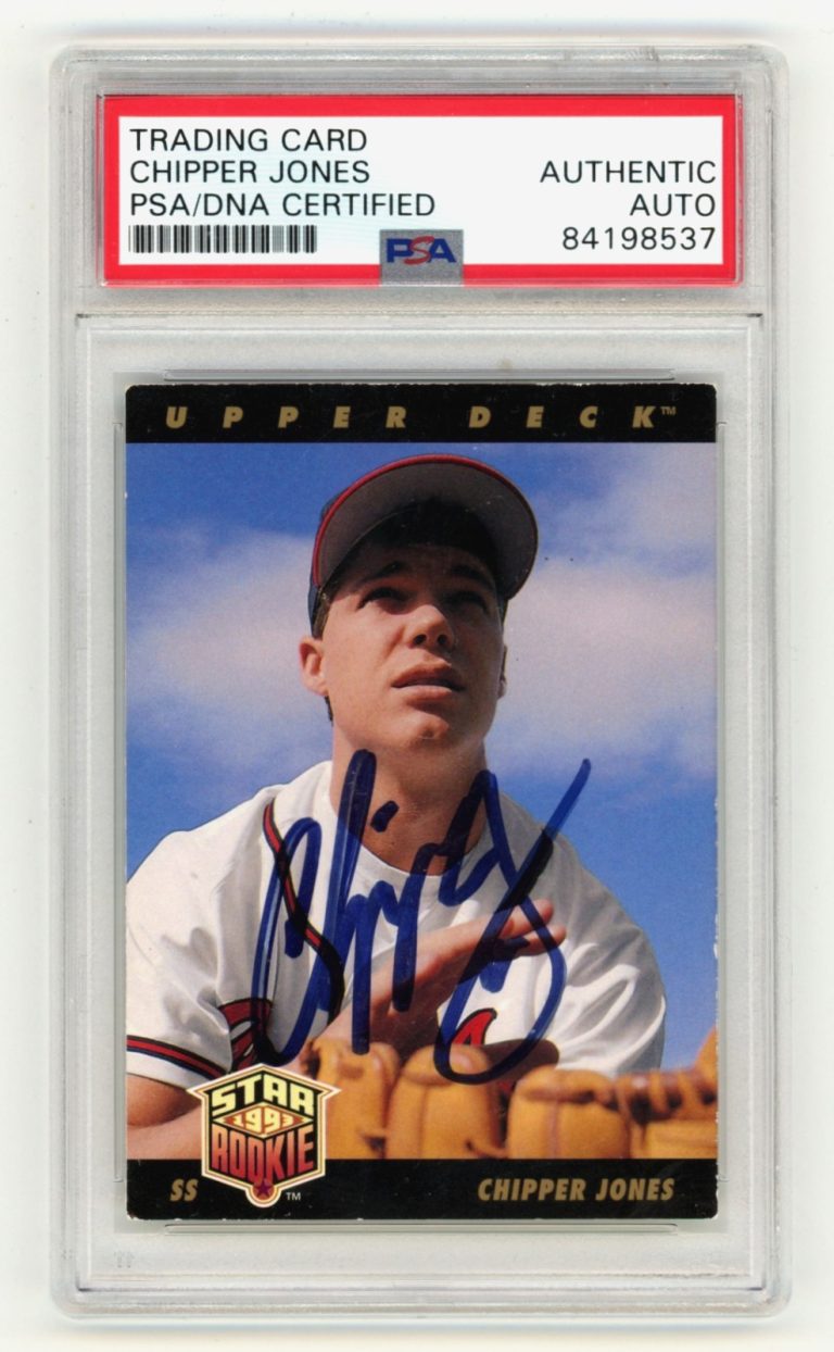 Chipper Jones 1992 Upper Deck #24 Signed Autograph Rookie RC PSA Authentic Auto