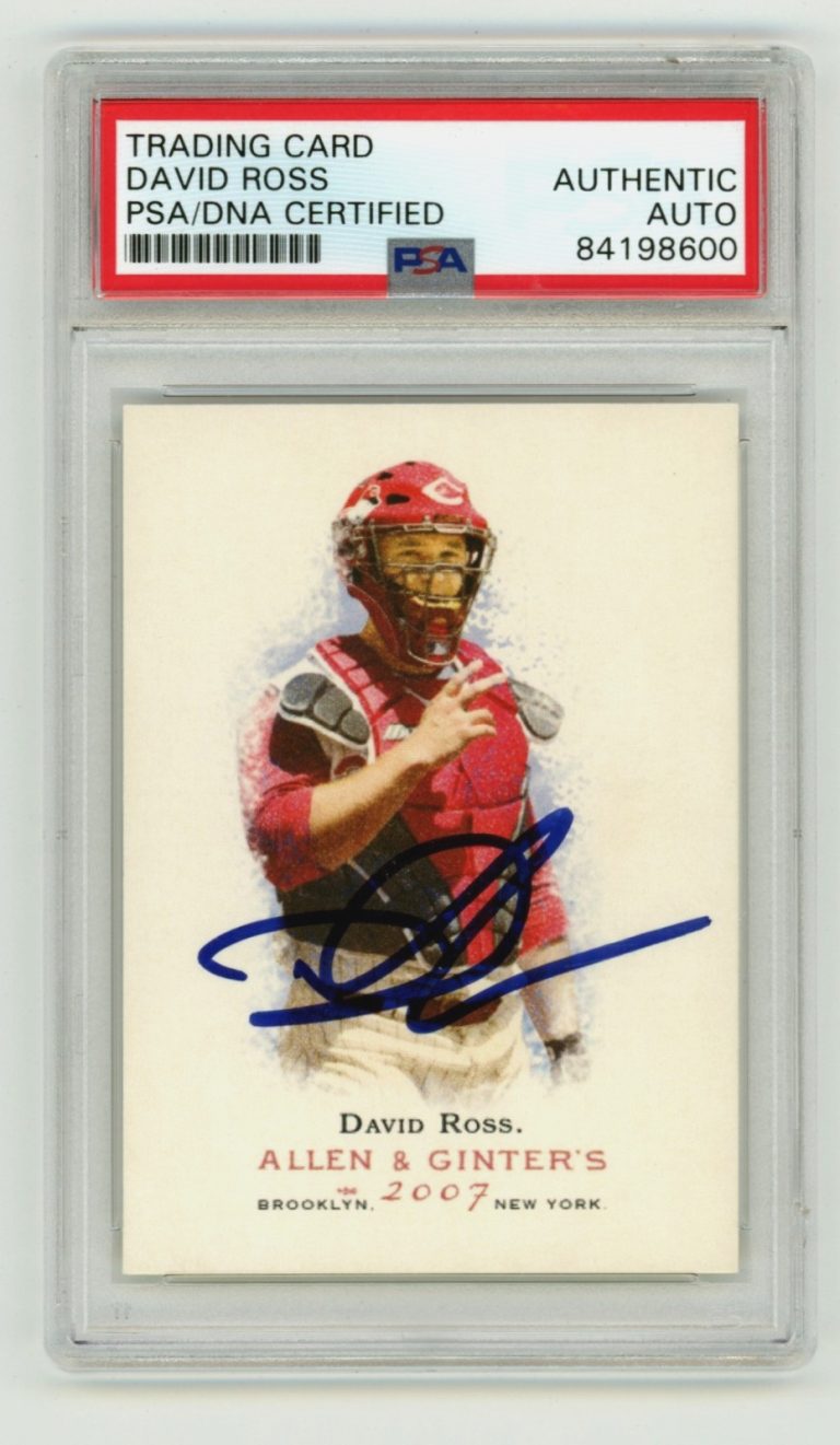 David Ross 2007 Topps Allen & Ginter Signed Auto PSA Authentic Auto Reds