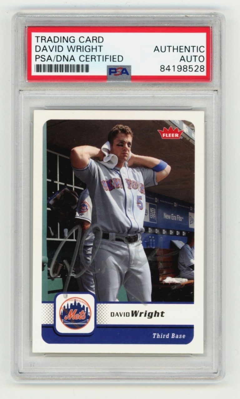 David Wright 2006 Fleer #206 Signed Autograph PSA Authentic Auto New York Mets