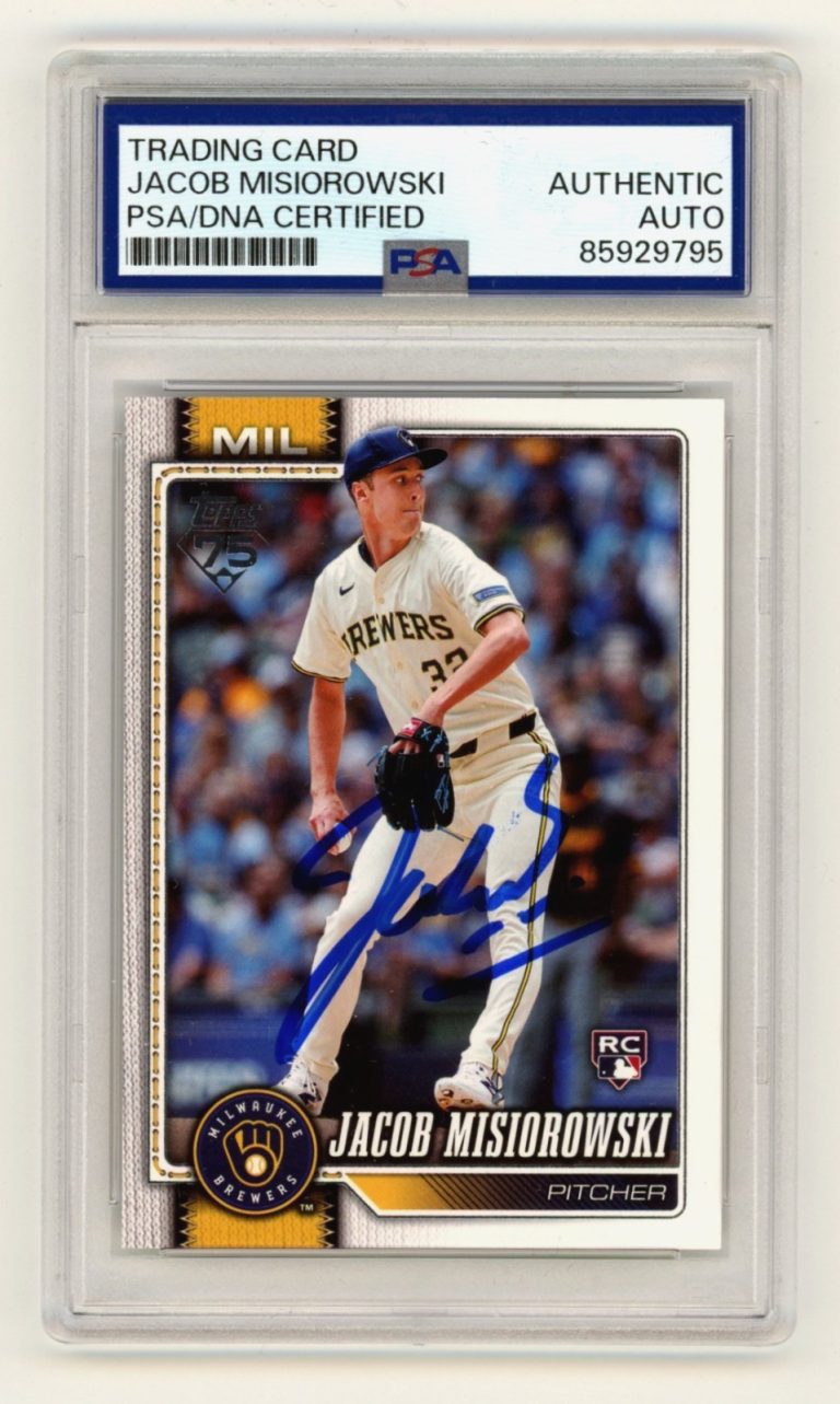 Jacob Misiorowski 2026 Topps Series 1 #10 Signed Rookie RC PSA Authentic Auto