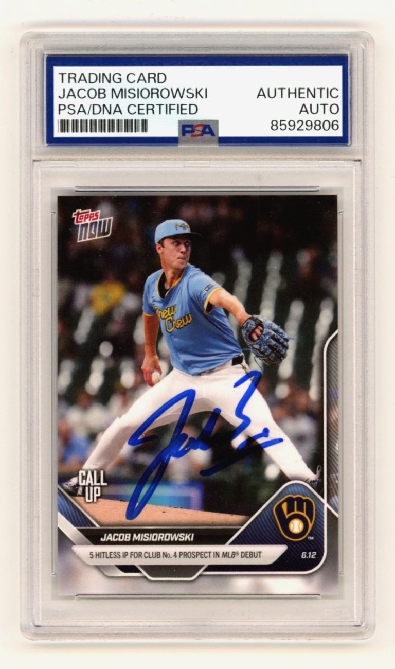 Jacob Misiorowski 2025 Topps Now #291 Call Up Signed Auto RC PSA Authentic Auto