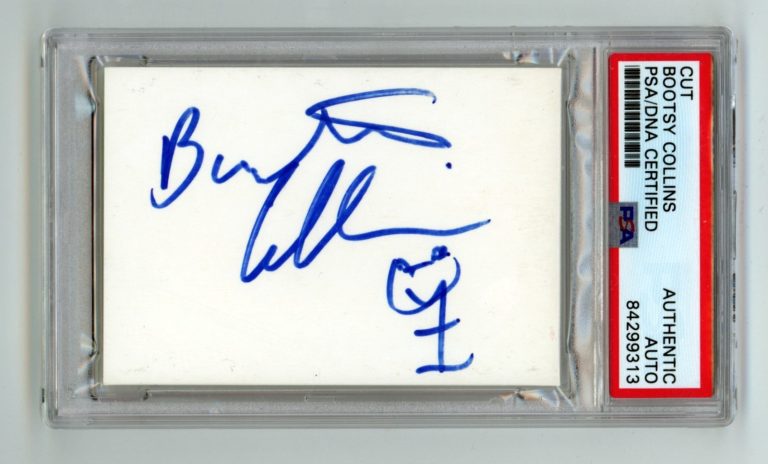 Bootsy Collins Signed Autographed Card Cut with Sketch PSA DNA Auto FUNK R&B B