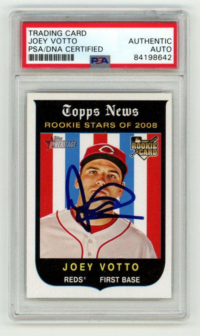 Joey Votto 2008 Topps Heritage #146 Topps News Signed Auto RC PSA Authentic Auto