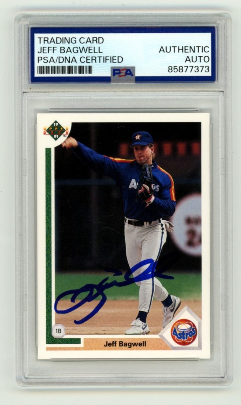 Jeff Bagwell 1991 Upper Deck #755 Signed Rookie RC PSA Authentic Auto Astros HOF