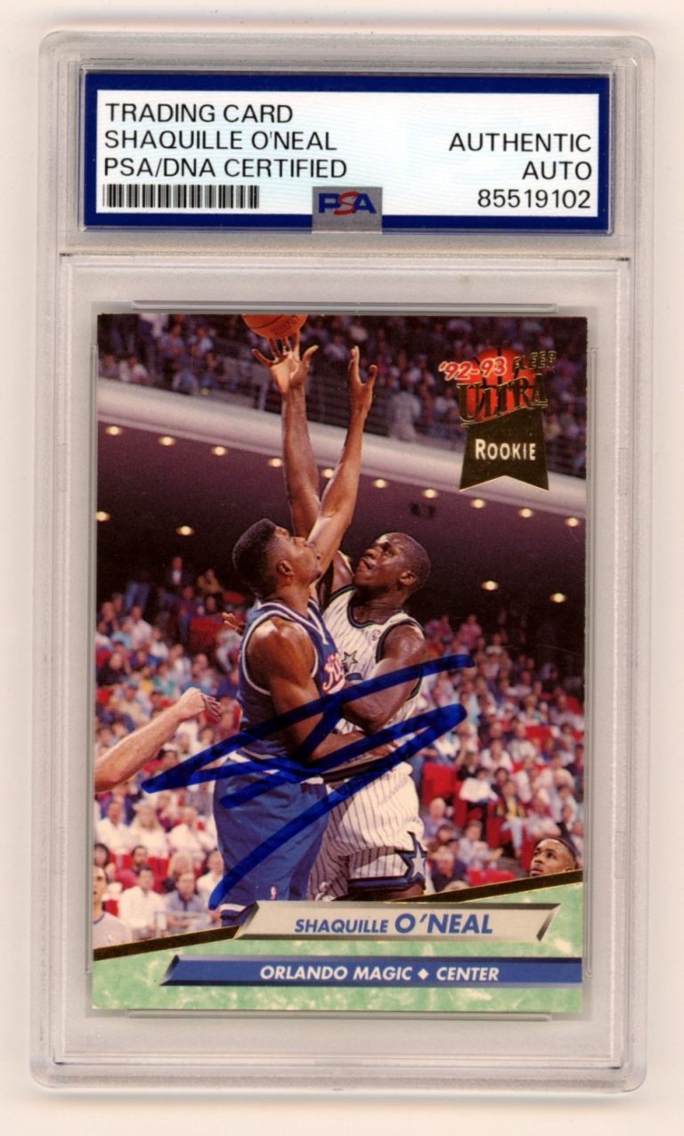 Shaquille O'Neal 1992-93 Fleer Ultra #328 Rookie RC Signed PSA Authentic Auto