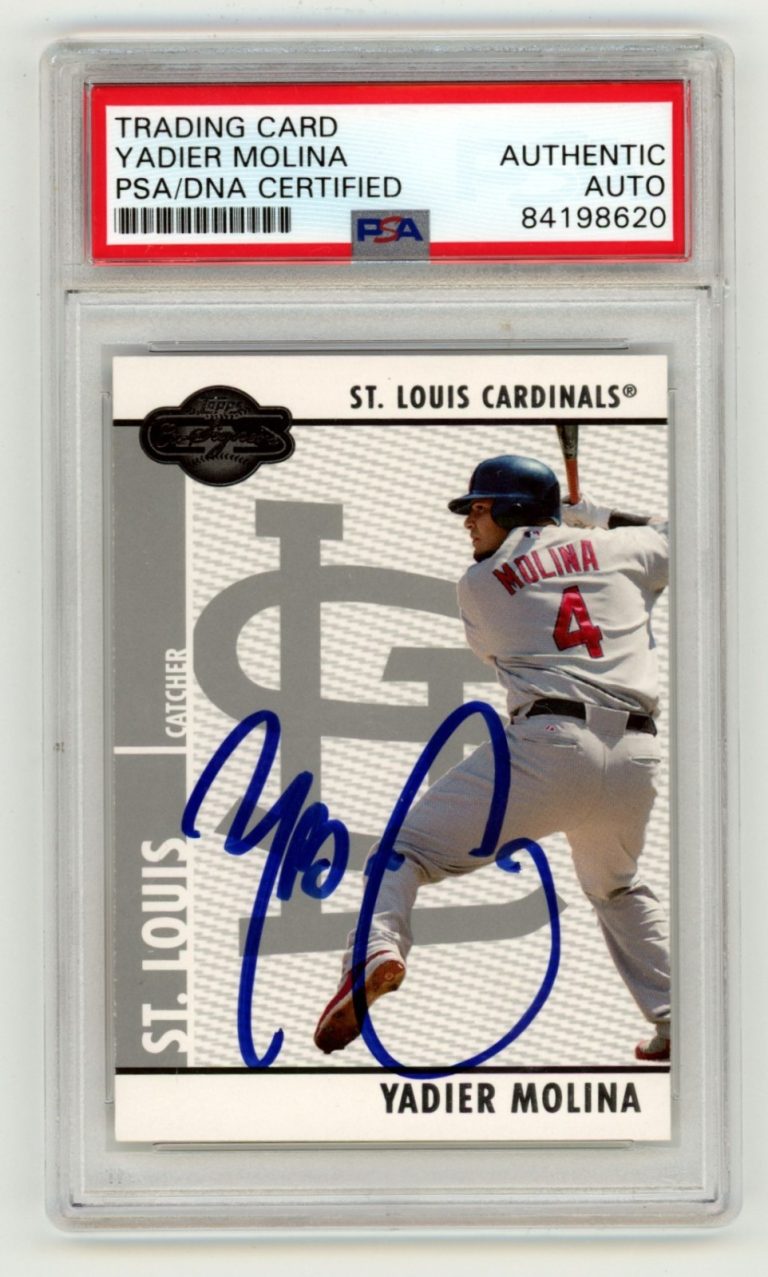 Yadier Molina 2008 Topps Co-Signers #44 Signed PSA Authentic Auto Cardinals