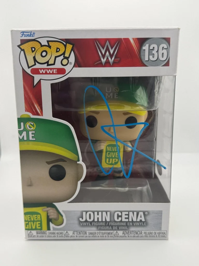 John Cena AUTOGRAPH Signed WWE Wrestling 136 Funko Pop Vinyl Figure ACOA