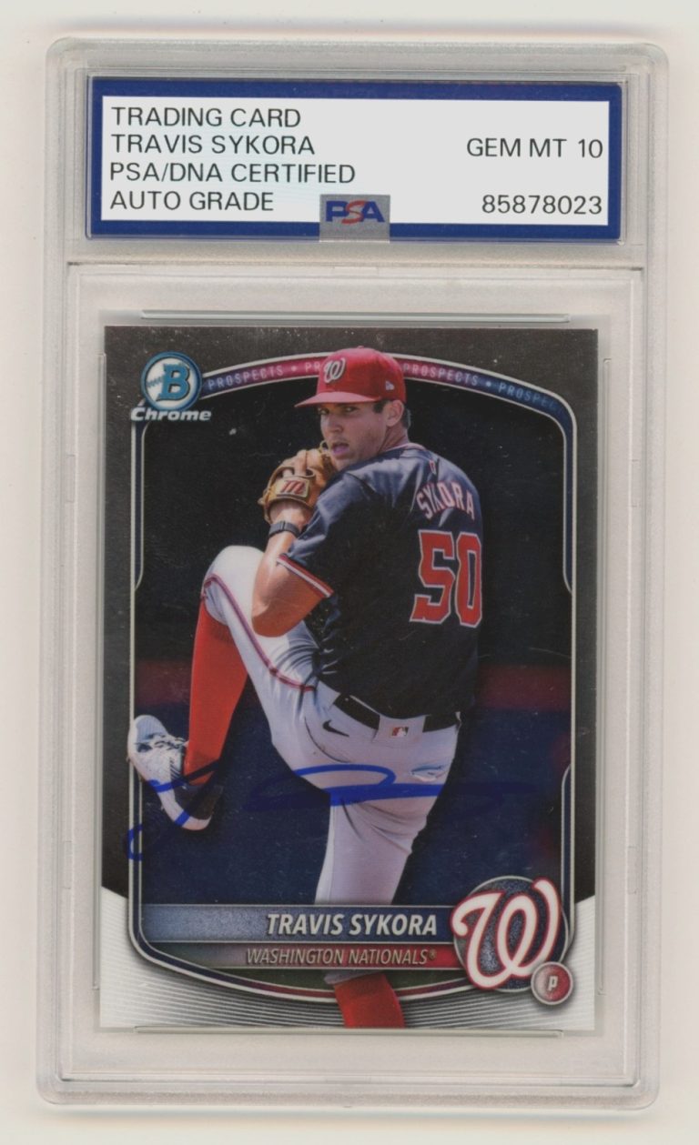 Travis Syorka 2025 Bowman Chrome Signed Auto Rookie RC PSA 10 Auto Nationals