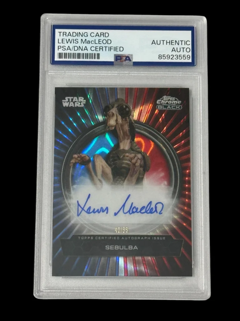 2024 Topps Chrome Black Star Wars Lewis Macleod Sebulba Autograph 40/99 PSA DNA