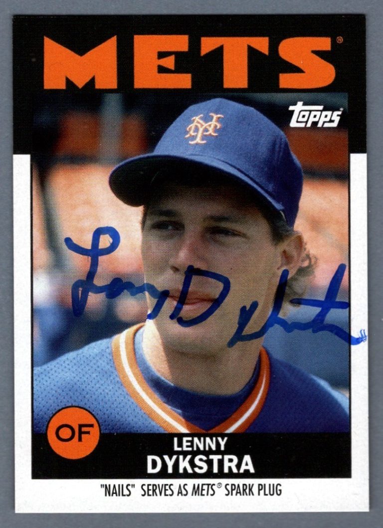 Lenny Dykstra Signed 2021 Topps Once Upon a Time in Queens #7 Color LSCM COA