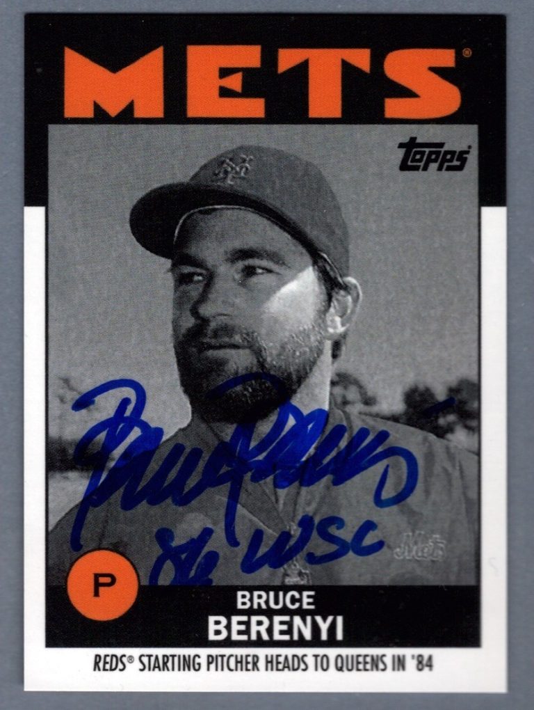 Bruce Berenyi Signed 2021 Topps Once Upon a Time in Queens 3 B/W 86 WSC LSCM COA
