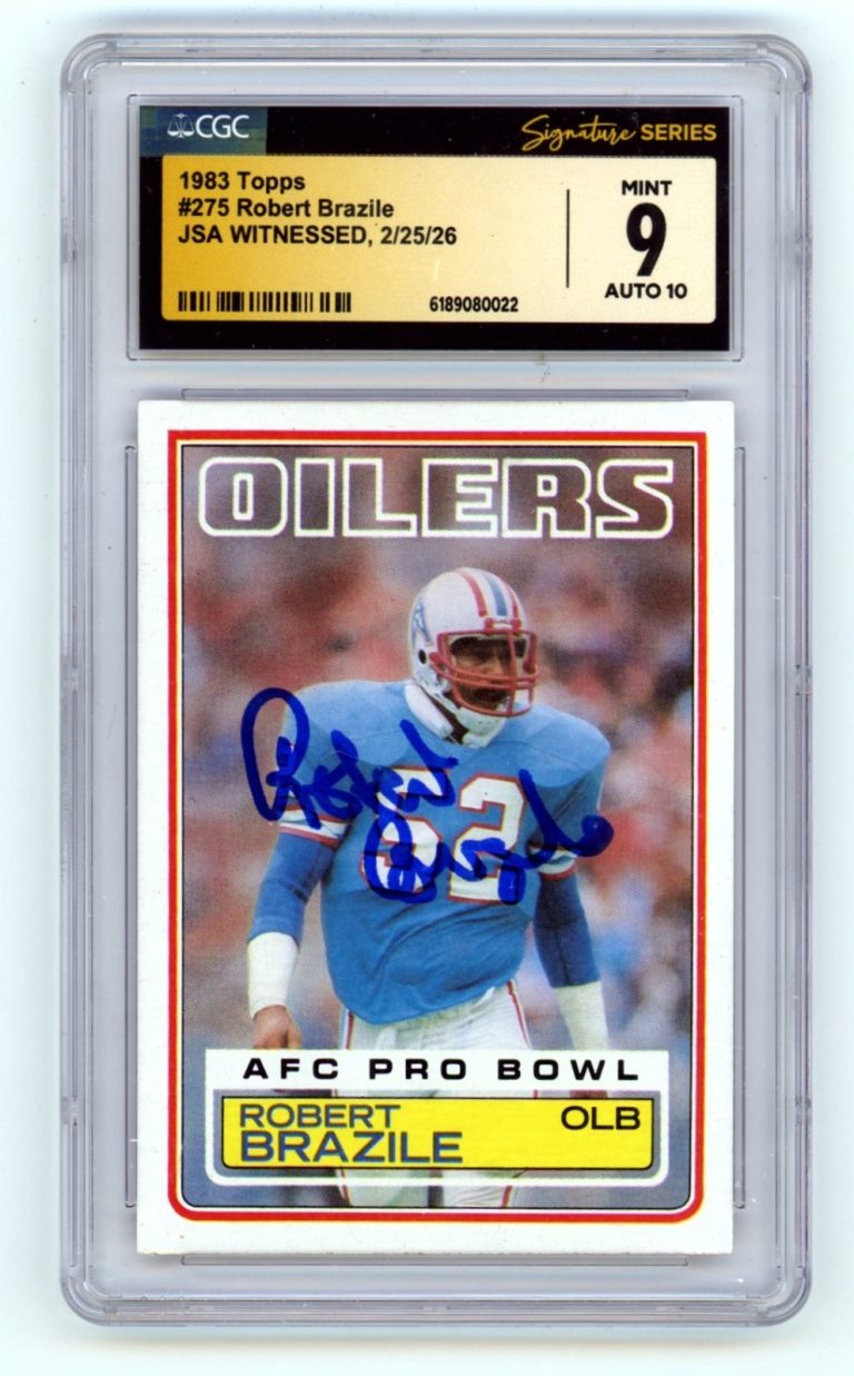 Robert Brazile 1983 Topps #275 Signed JSA CGC 9 10 Auto Oilers HOF