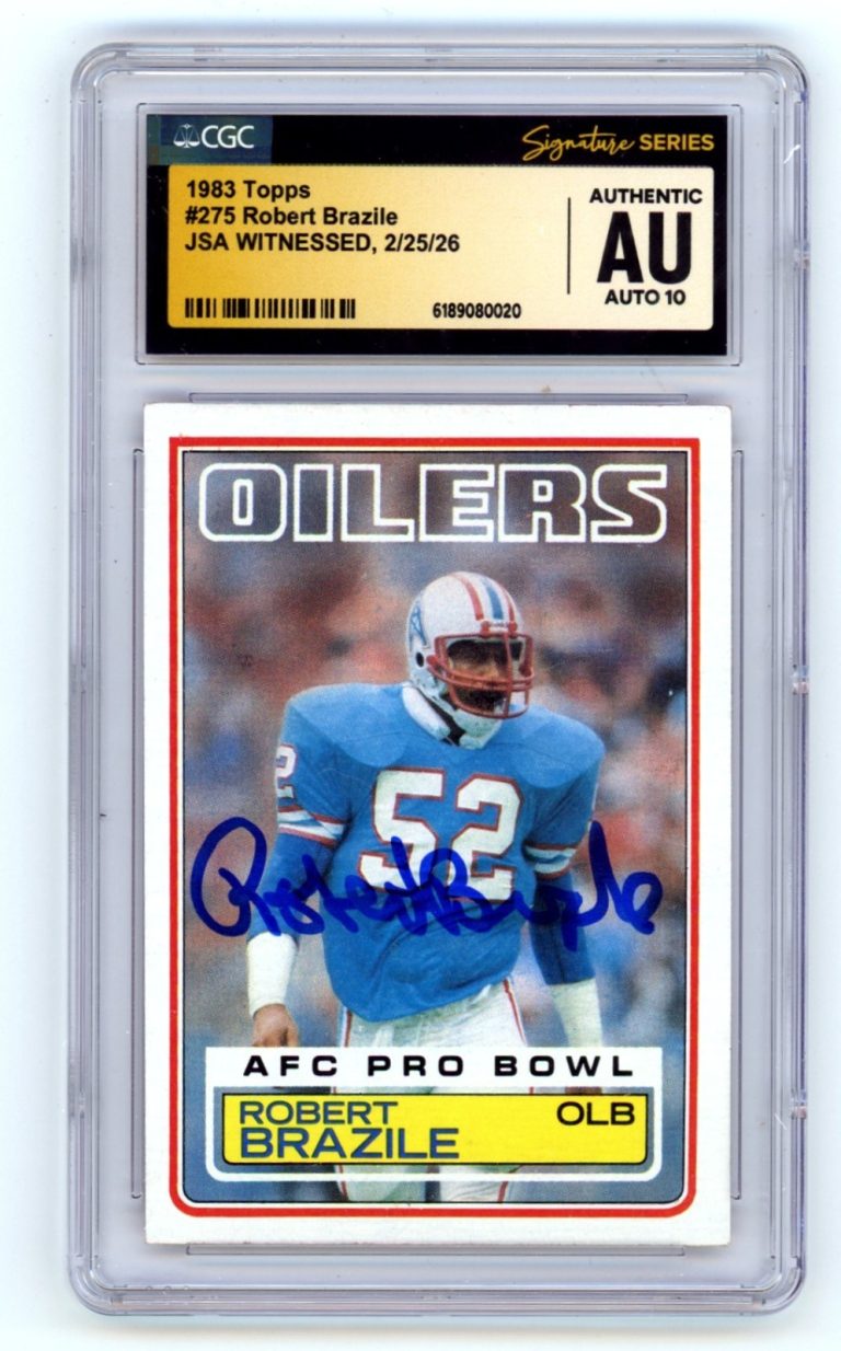 Robert Brazile 1983 Topps #275 Signed JSA CGC Authentic 10 Auto Oilers HOF