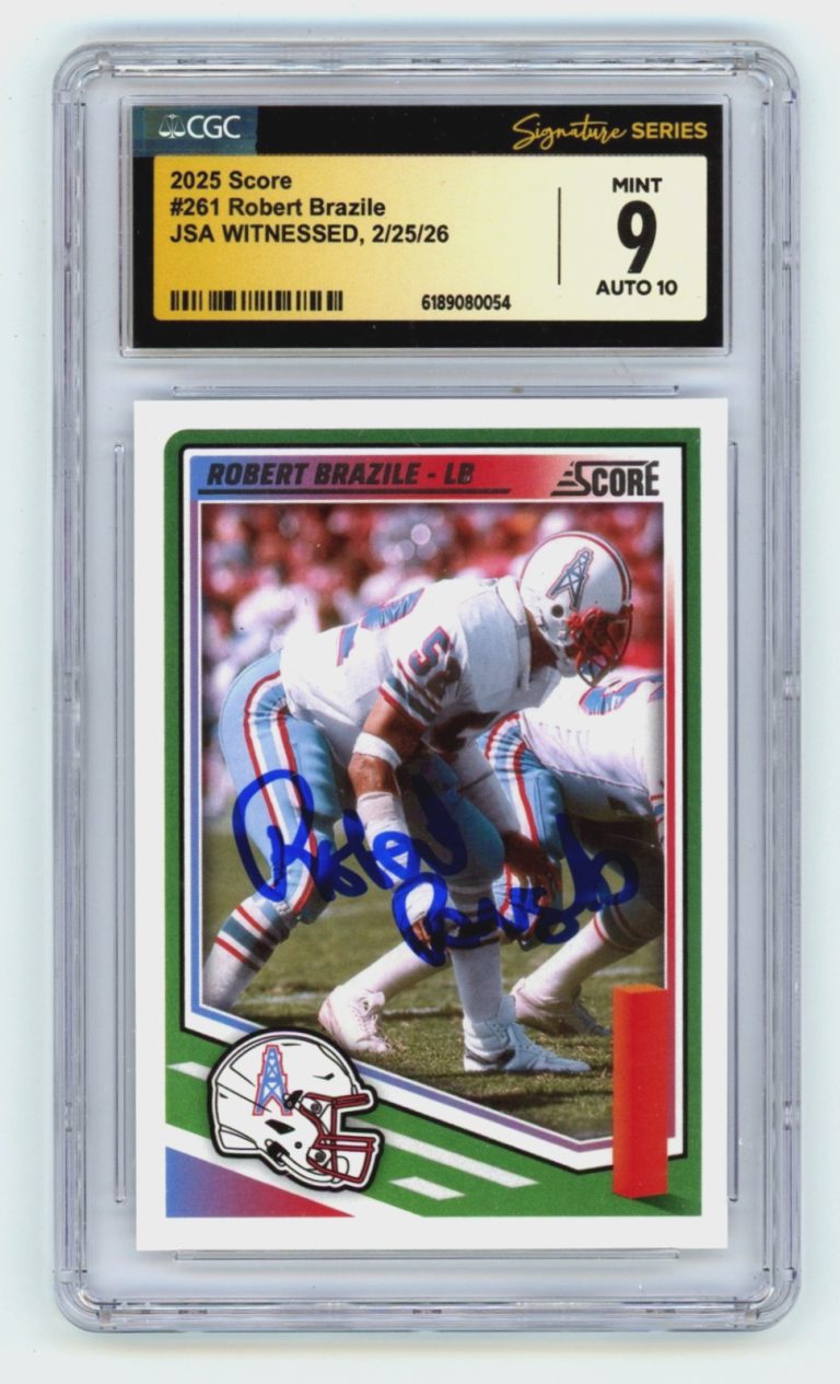 Robert Brazile 2025 Score #261 Signed JSA CGC 9 10 Auto Houston Oilers HOF