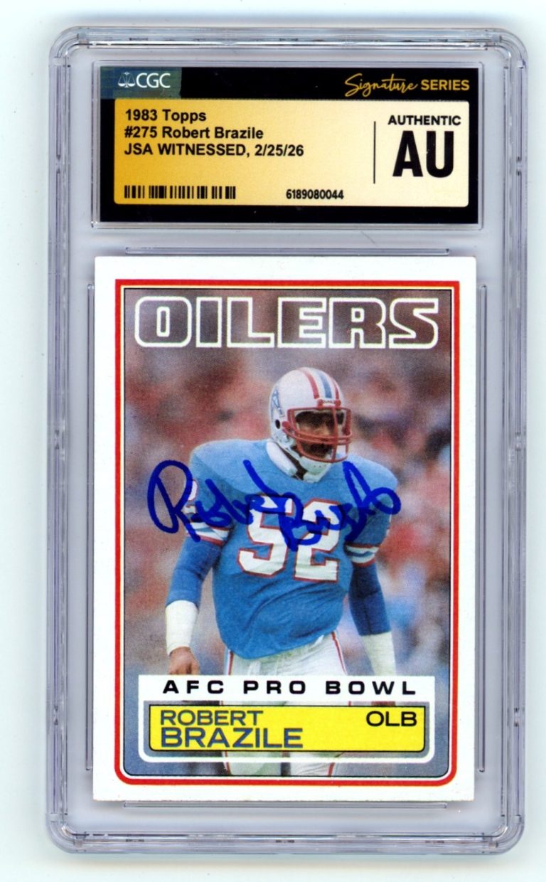 Robert Brazile 1983 Topps #275 Signed JSA CGC Authentic Auto Oilers HOF