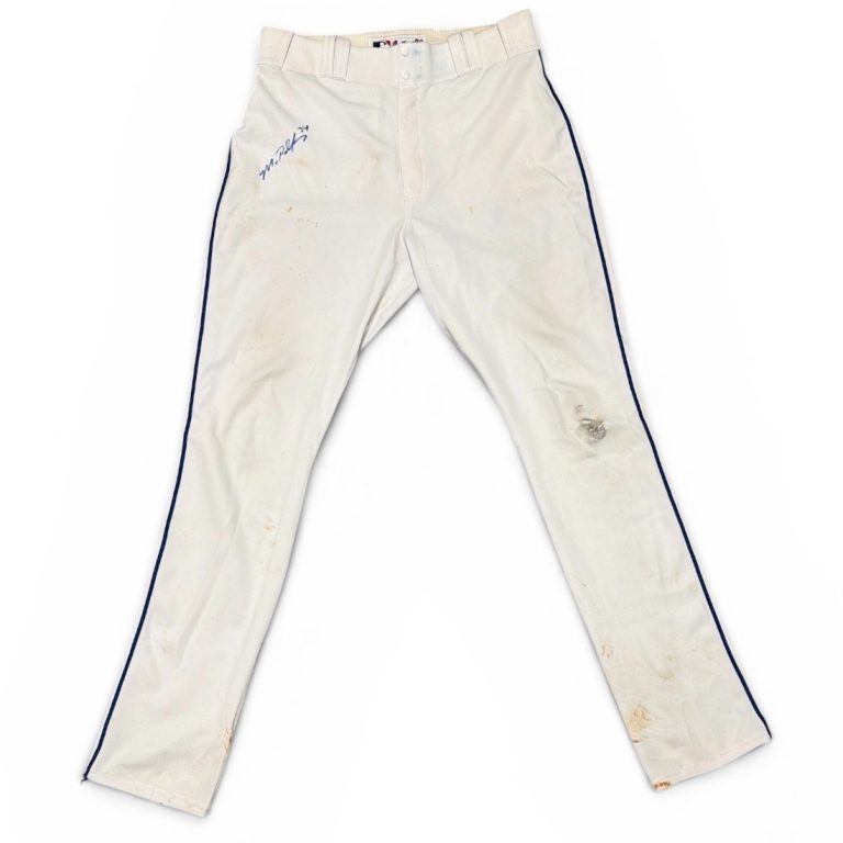 Mike Pelfrey Signed Autographed New York Mets Game Used Majestic Pants JSA COA
