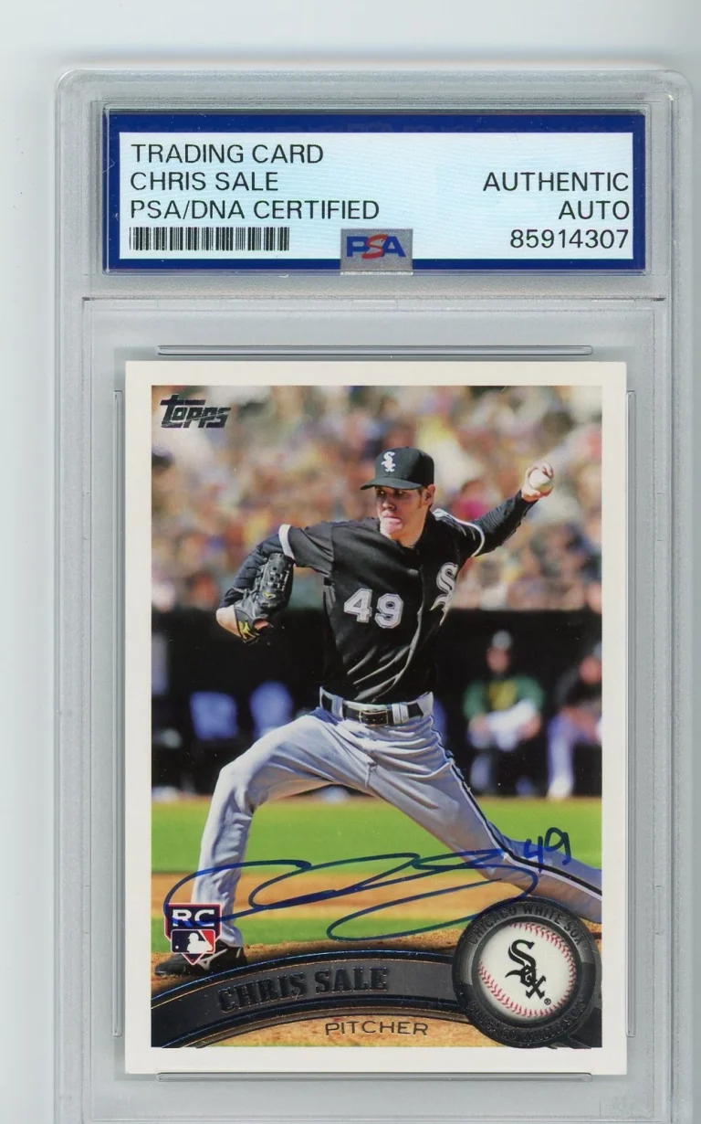Signed Baseball Card Auto Chris Sale 2011 Topps #65 Chicago White Sox RC PSA/DNA