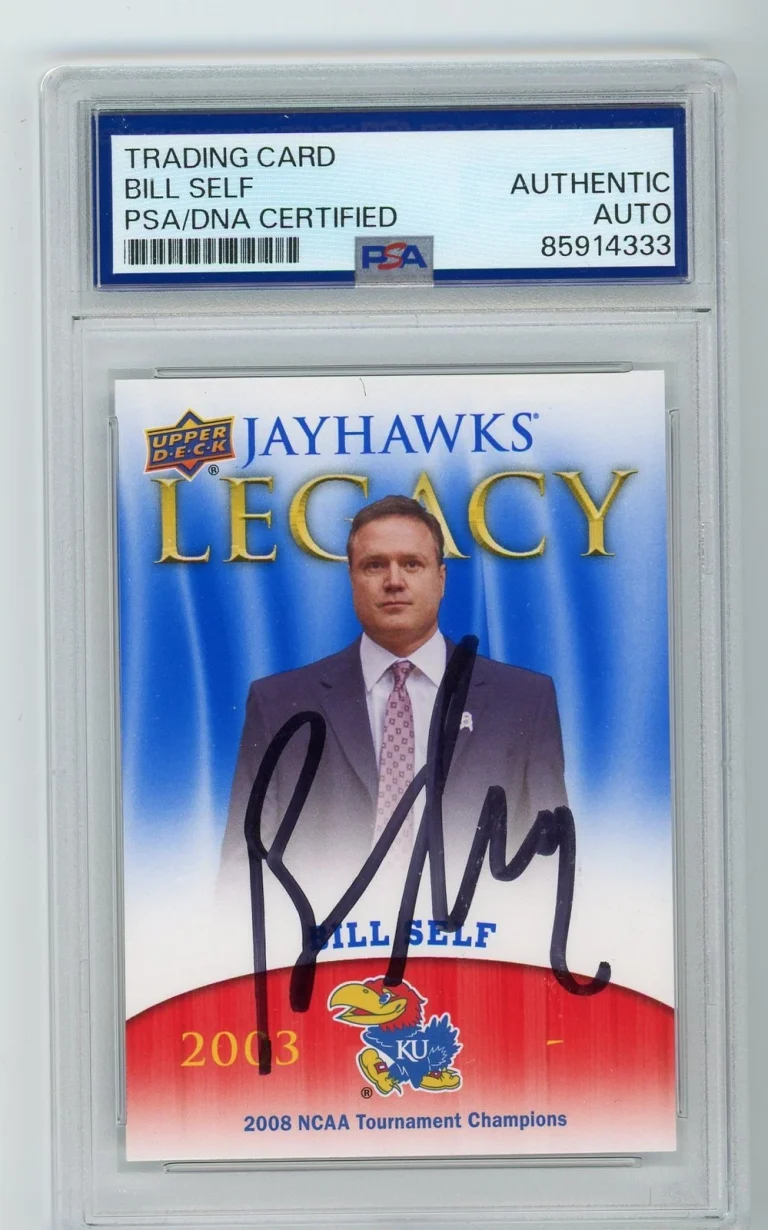 Signed Basketball Card Auto Bill Self 2013 Upper Deck #JL-27 KU Jayhawks PSA/DNA
