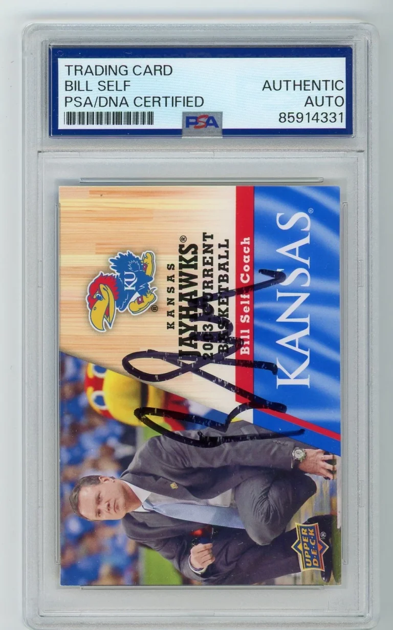 Signed Basketball Card Auto Bill Self 2013 Upper Deck #76 KU Jayhawks PSA/DNA