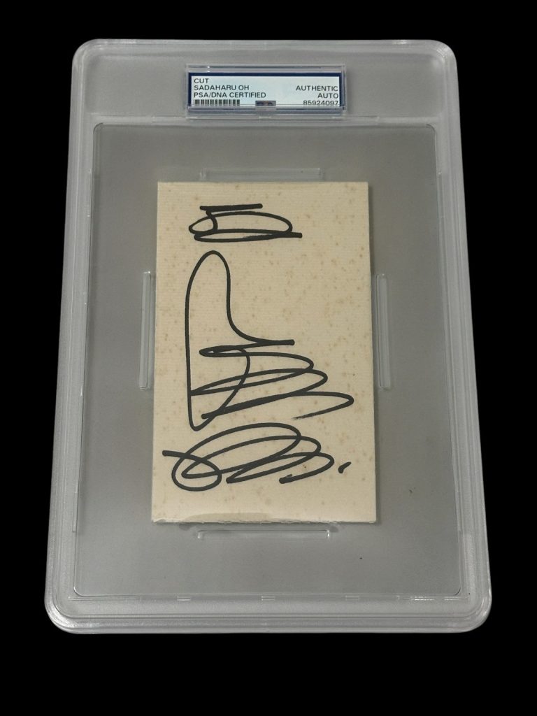 Sadaharu Oh Yomiuri Giants Japan Babe Ruth Home Run Kin Signed Autograph PSA JSA