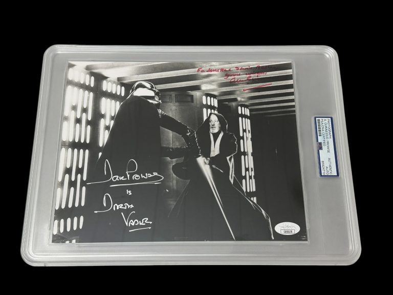 Alec Guinness Kenobi David Prowse Vader Star Wars Signed Autograph Photo PSA JSA