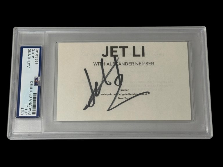 Jet Li Kiss of the Dragon The Expendables Mulan Signed Autograph PSA DNA Slab