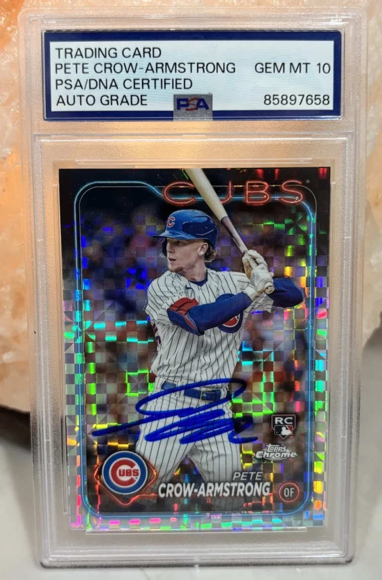 2024 Topps Chrome Pete Crow Armstrong Prism Refractor Auto PSA 10 Cubs Signed