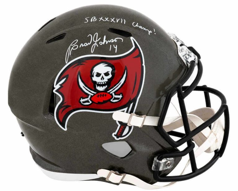 Brad Johnson Signed Buccaneers Riddell F/S Speed Rep Helmet w/Champs - (SS COA)