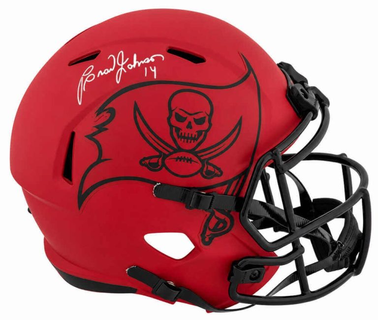 Brad Johnson Signed Buccaneers RAVE Riddell Full Size Replica Helmet - (SS COA)