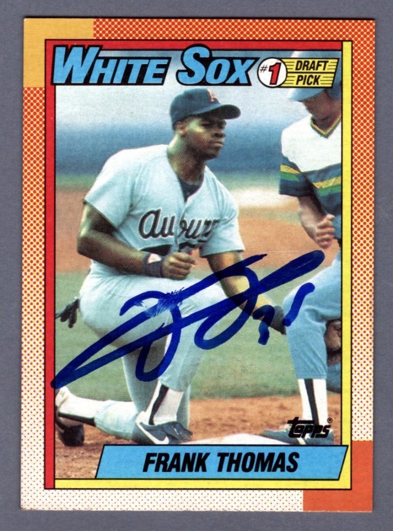 Frank Thomas 1990 Topps #414 Rookie RC Signed w/ Beckett Witness COA - You Pick
