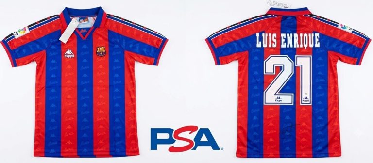 Luis Enrique Signed Jersey FC Barcelona PSA Authentic Autograph Size Medium