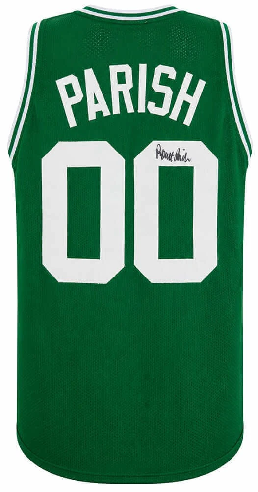 Robert Parish Signed Green Custom Basketball Jersey - (SCHWARTZ COA)
