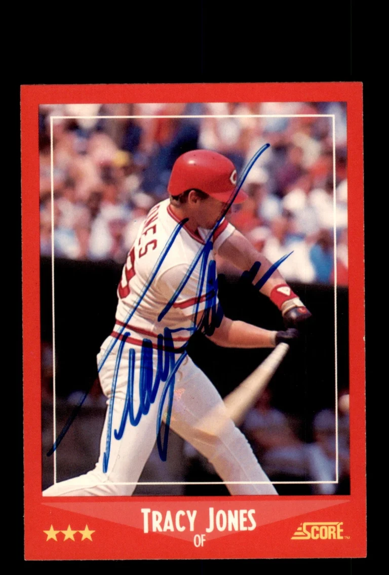 Signed Baseball Card Auto Tracy Jones 1988 Score #326 Cincinnati Reds