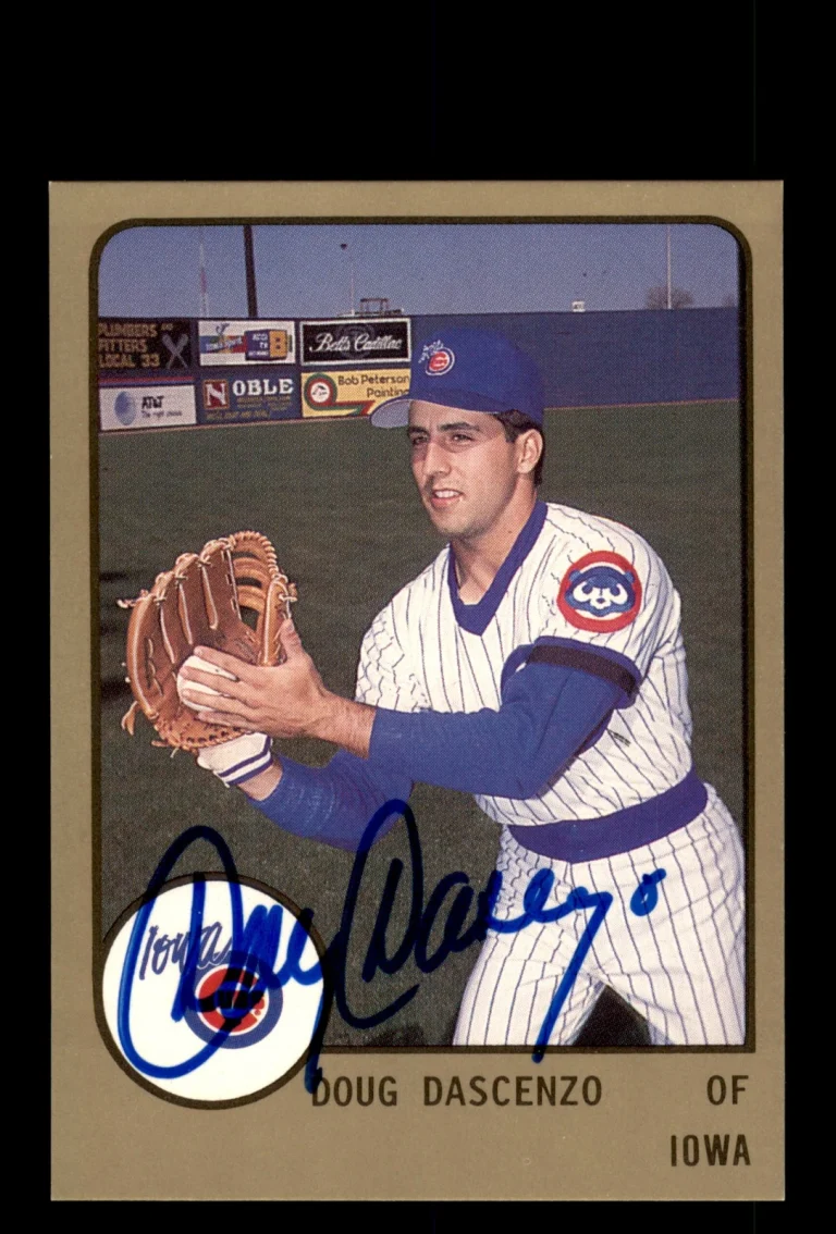 Signed Baseball Card Auto Doug Dascenzo 1988 ProCards #528 Iowa Cubs