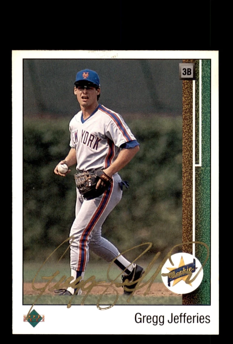 Signed Baseball Card Auto Gregg Jefferies 1989 Upper Deck #9 New York Mets