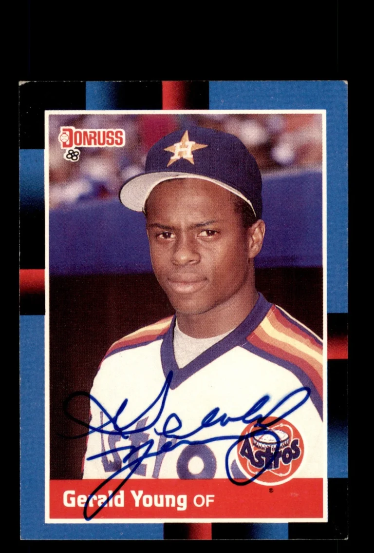 Signed Baseball Card Auto Gerald Young 1988 Donruss #431 Houston Astros