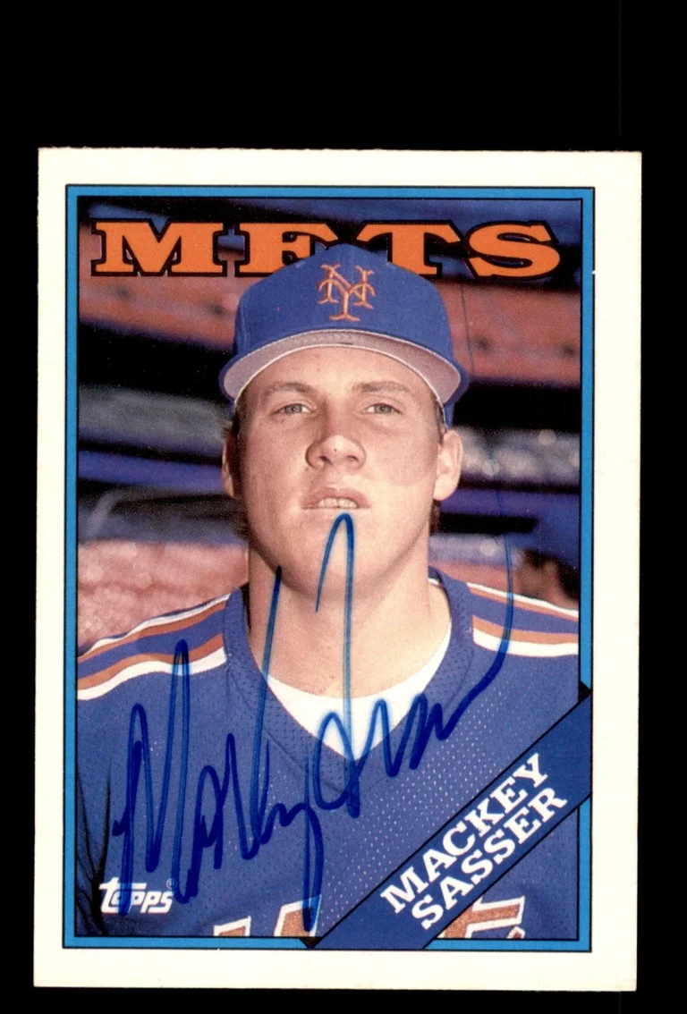 Signed Baseball Card Auto Mackey Sasser 1988 Topps Traded #103T New York Mets