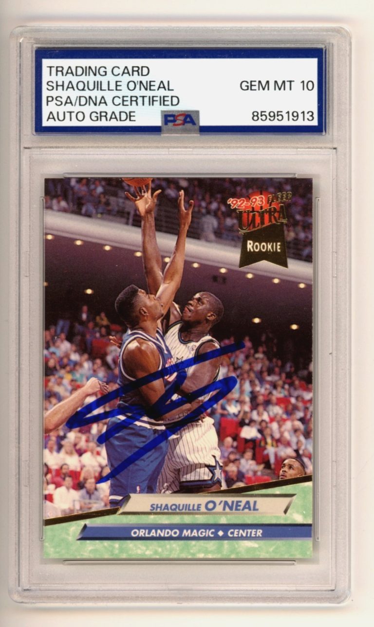 Shaquille O'Neal 1992-93 Fleer Ultra #328 Rookie RC Signed PSA 10 Auto Shaq