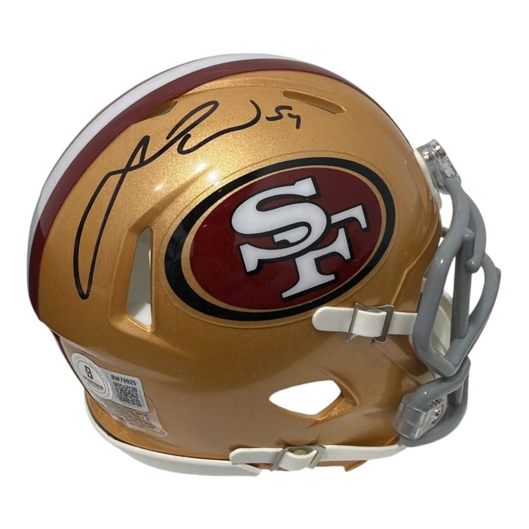 Fred Warner Signed San Francisco 49ers Speed Mini Helmet Beckett BAS COA